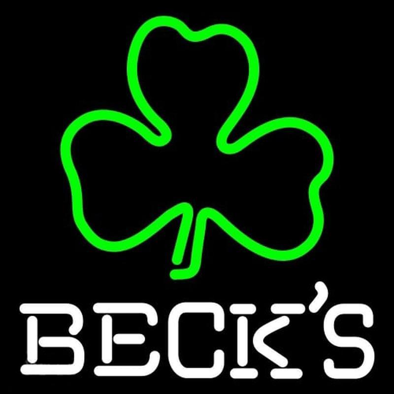 Becks Green Clover Beer Handmade Art Neon Sign