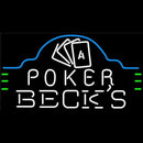 Becks Poker Ace Cards Beer Sign Handmade Art Neon Sign