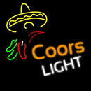 Beer Coors Light Sombrero Handmade Art Neon Sign