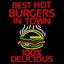 Best Hot Burgers Intown Handmade Art Neon Sign