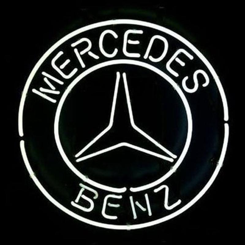 Big Mercedes Benz Logo Eu Auto Car Dealer Pub Display Handmade Art Neon Sign