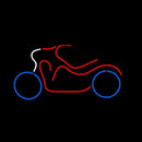 Bike Logo In Red Handmade Art Neon Sign