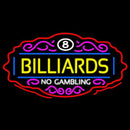 Billiards No Gambling 1 Handmade Art Neon Sign