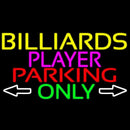 Billiards Player Parking Only Handmade Art Neon Sign