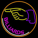 Billiards With Hand Logo 1 Handmade Art Neon Sign