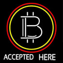 Bitcoin Accepted Here Handmade Art Neon Sign