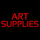 Block Red Art Supplies Handmade Art Neon Sign