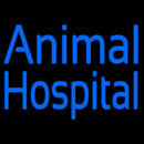 Blue Animal Hospital Handmade Art Neon Sign