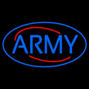 Blue Army With Blue Oval Handmade Art Neon Sign