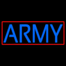 Blue Army With Red Border Handmade Art Neon Sign