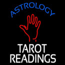 Blue Astrology White Tarot Readings Handmade Art Neon Sign