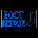 Blue Boot Repair Handmade Art Neon Sign