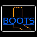 Blue Boots With Border Handmade Art Neon Sign