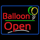 Blue Border Open Balloon Green Line Handmade Art Neon Sign