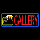 Blue Border Red Gallery With Logo Handmade Art Neon Sign