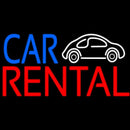 Blue Car Red Rental With Logo Handmade Art Neon Sign