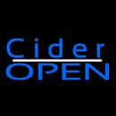 Blue Cider Open Handmade Art Neon Sign