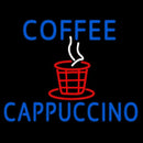 Blue Coffee Cappuccino Handmade Art Neon Sign