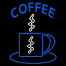 Blue Coffee Cup Handmade Art Neon Sign