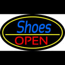 Blue Cursive Shoes Open Handmade Art Neon Sign