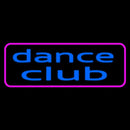 Blue Dance Club Pink Border Handmade Art Neon Sign