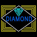 Blue Diamond Block Handmade Art Neon Sign
