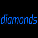 Blue Diamonds Handmade Art Neon Sign