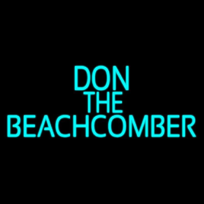 Blue Don The Beachcomber Tiki Bar Handmade Art Neon Sign