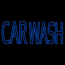 Blue Double Stroke Car Wash Handmade Art Neon Sign