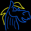 Blue Horse Logo Handmade Art Neon Sign