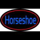 Blue Horseshoe With Red Border Handmade Art Neon Sign