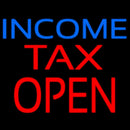 Blue Income Red Tax Open Handmade Art Neon Sign