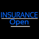 Blue Insurance Open White Line Handmade Art Neon Sign