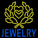 Blue Jewelry Block Logo Handmade Art Neon Sign