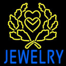 Blue Jewelry Block Logo Handmade Art Neon Sign