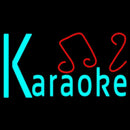 Blue Karaoke Red Musical Note Handmade Art Neon Sign