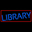 Blue Library Handmade Art Neon Sign
