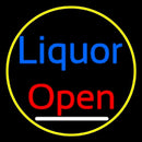 Blue Liquor Open 1 Handmade Art Neon Sign