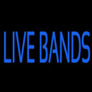 Blue Live Bands Handmade Art Neon Sign