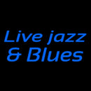 Blue Live Jazz And Blues Cursive Handmade Art Neon Sign