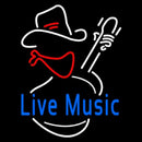 Blue Live Music Block 1 Handmade Art Neon Sign