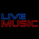 Blue Live Music Block Mic Logo Handmade Art Neon Sign