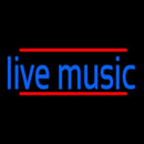 Blue Live Music Red Line Handmade Art Neon Sign