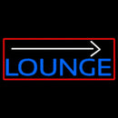 Blue Lounge And Arrow With Red Border Handmade Art Neon Sign
