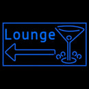 Blue Lounge With Arrow And Martini Glass Handmade Art Neon Sign