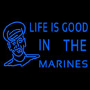 Blue Marine With Logo Handmade Art Neon Sign