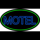 Blue Motel Double Stroke And Green Border Handmade Art Neon Sign