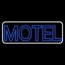 Blue Motel Double Stroke With White Border Handmade Art Neon Sign