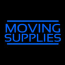 Blue Moving Supplies Double Line Handmade Art Neon Sign
