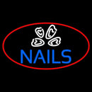 Blue Nails Logo Handmade Art Neon Sign